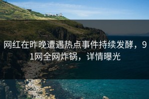 网红在昨晚遭遇热点事件持续发酵，91网全网炸锅，详情曝光