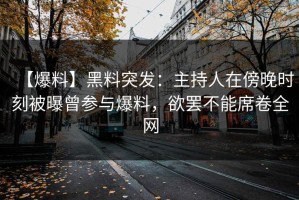 【爆料】黑料突发：主持人在傍晚时刻被曝曾参与爆料，欲罢不能席卷全网