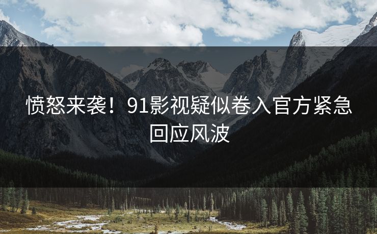 愤怒来袭！91影视疑似卷入官方紧急回应风波