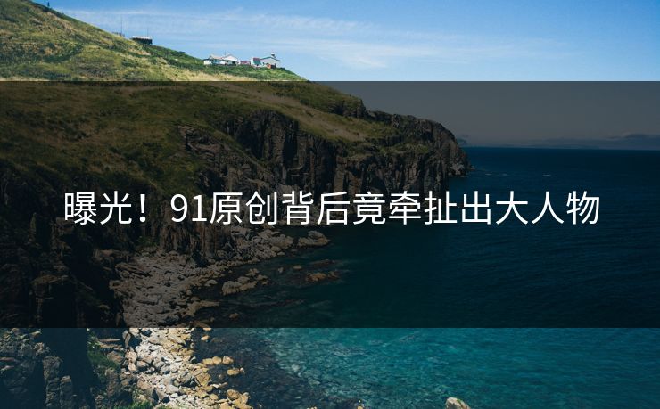 曝光！91原创背后竟牵扯出大人物
