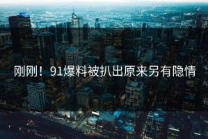 刚刚！91爆料被扒出原来另有隐情
