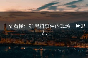 一文看懂：91黑料事件的现场一片混乱