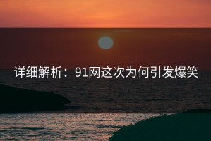 详细解析：91网这次为何引发爆笑