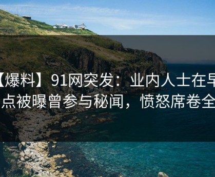 【爆料】91网突发：业内人士在早上七点被曝曾参与秘闻，愤怒席卷全网