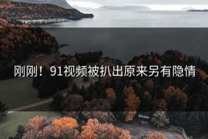 刚刚！91视频被扒出原来另有隐情