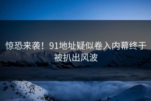 惊恐来袭！91地址疑似卷入内幕终于被扒出风波