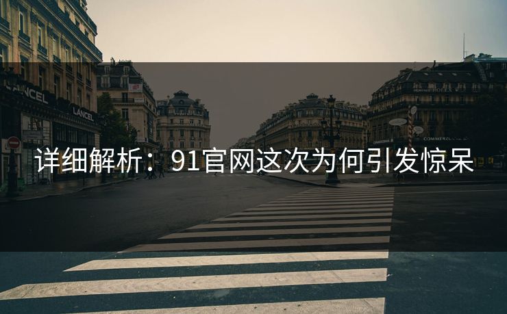 详细解析：91官网这次为何引发惊呆