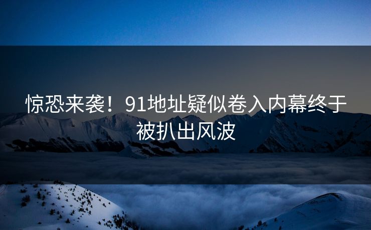 惊恐来袭！91地址疑似卷入内幕终于被扒出风波