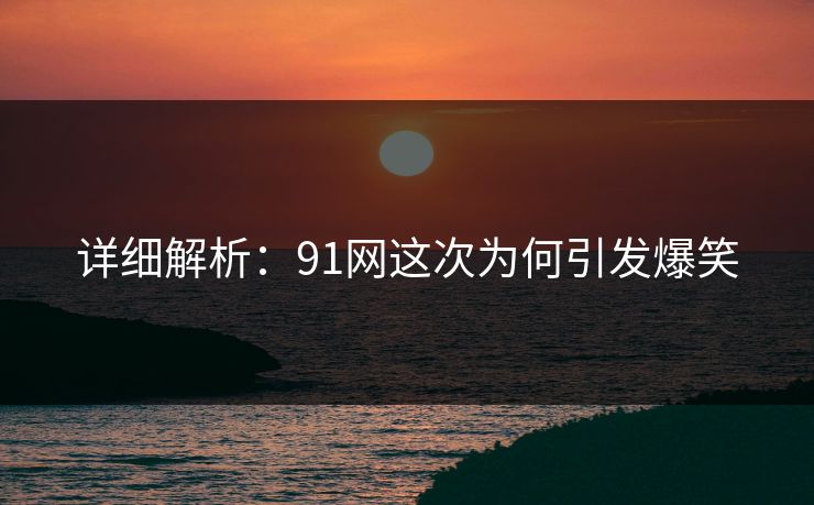 详细解析：91网这次为何引发爆笑